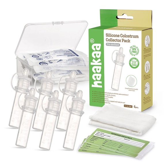 Haakaa Silicone Colostrum Collector Set 4 ml, 6 PK (Pre-Sterilized) - Picture 1 of 8